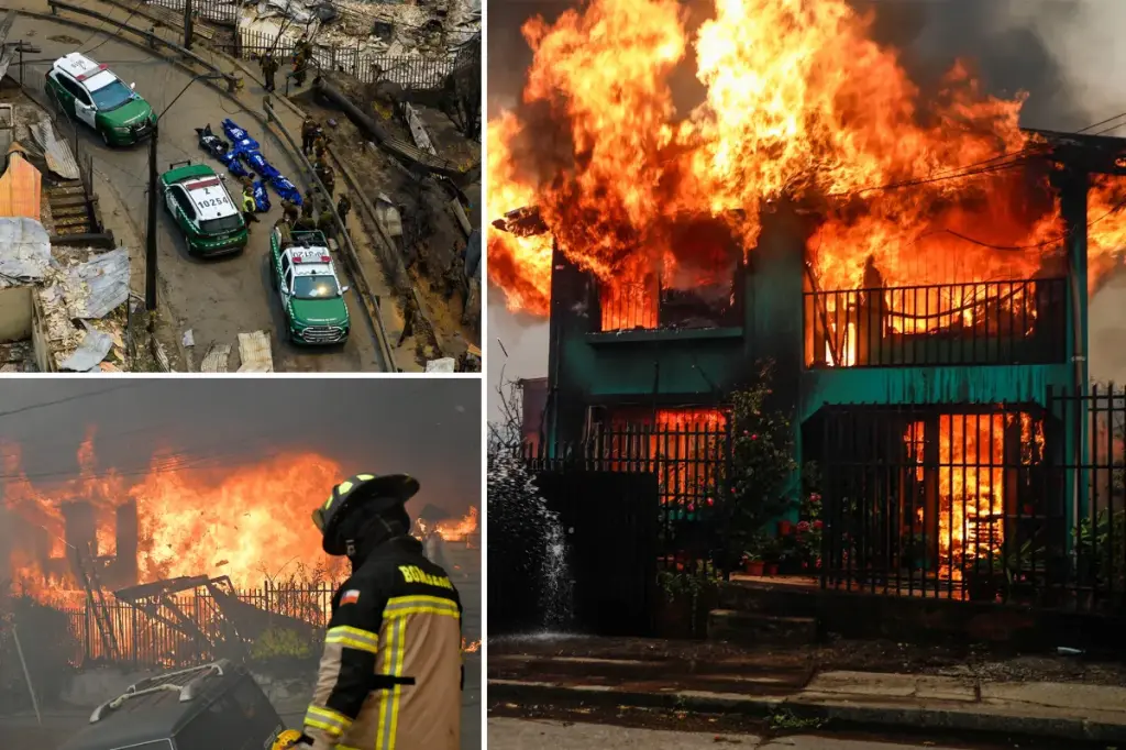 Wildfires spread rapidly in Chile, causing 18 fatalities and prompting thousands to evacuate.