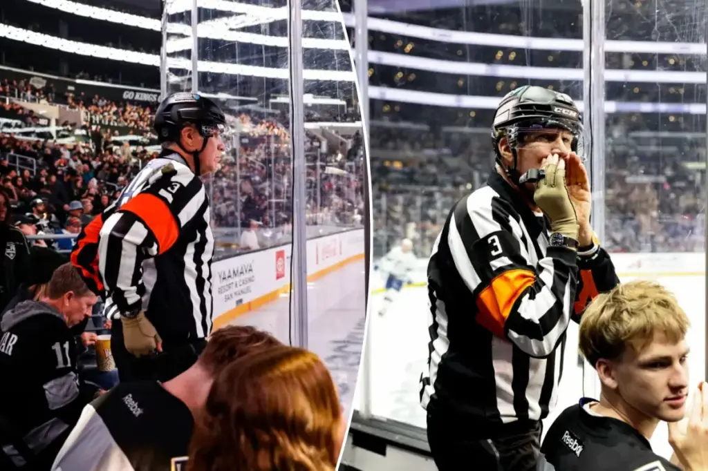 Will Ferrell wears complete referee outfit for Kings game