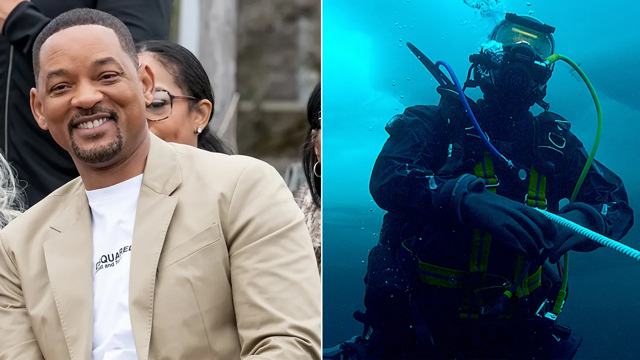 Will Smith stuck under ice during risky scuba diving at the North Pole