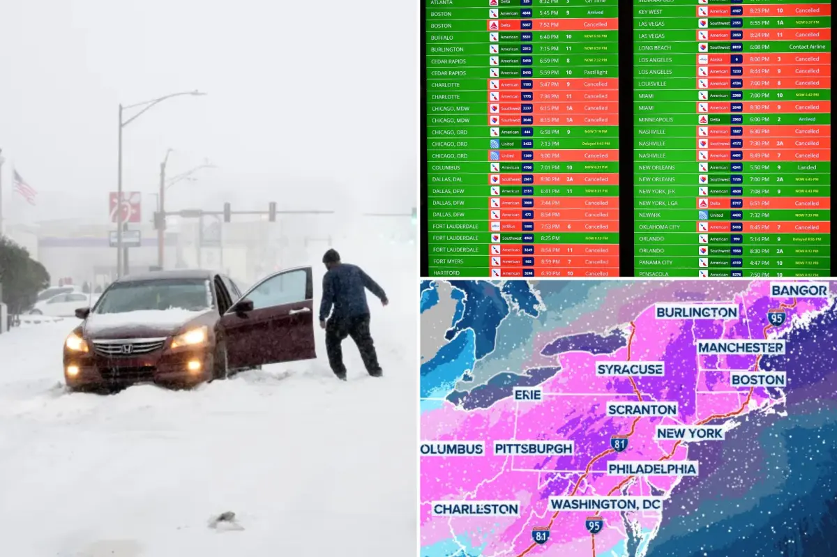Winter Storm Fern leads to widespread power outages and flight cancellations across the US
