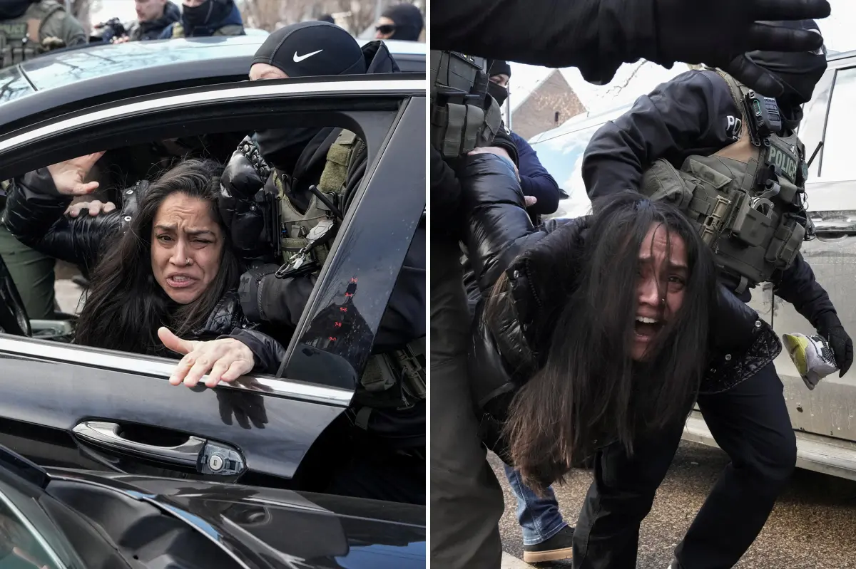 Woman captured on video reportedly obstructing Minnesota ICE operation with vehicle while protesters surround agents