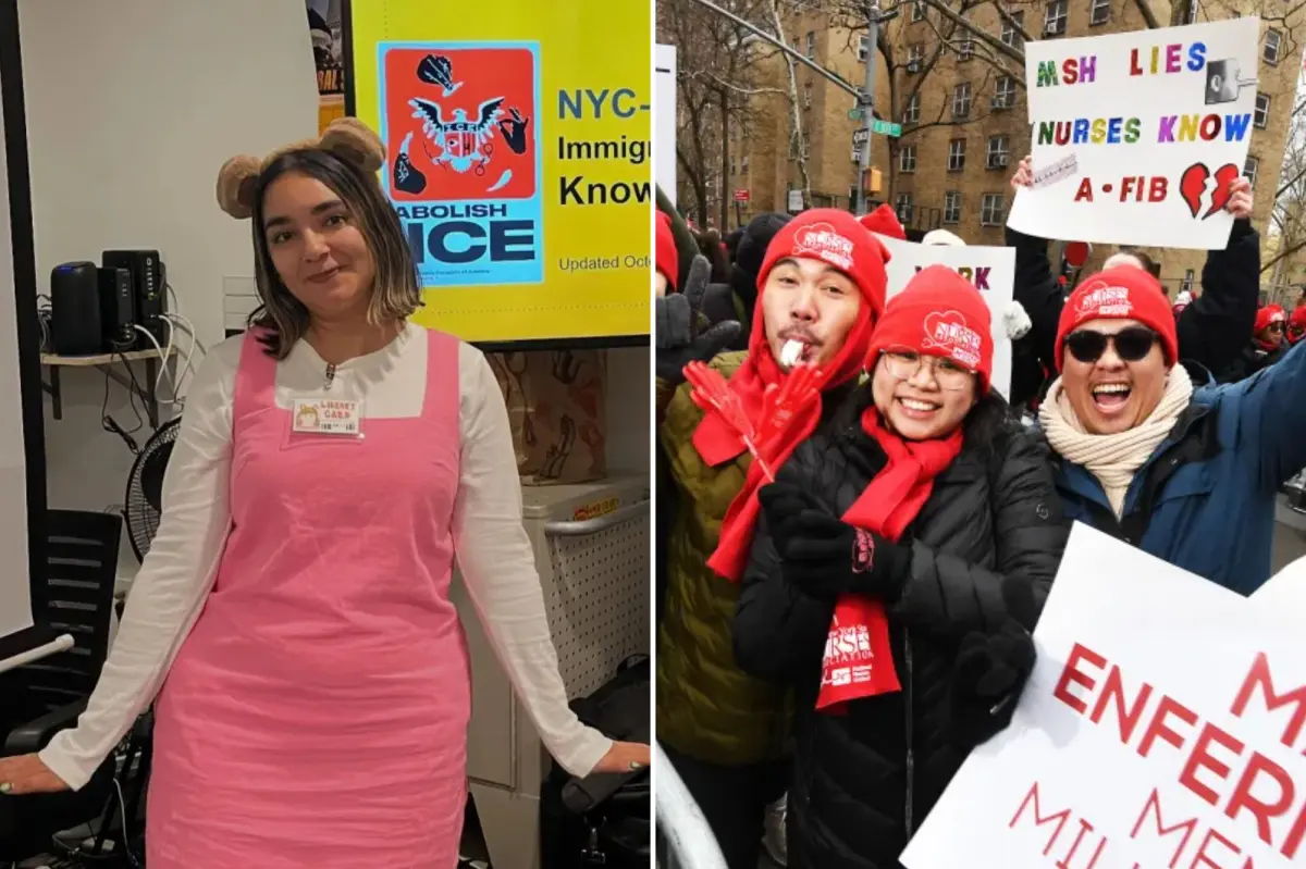 Zohran Mamdani's DSA group's talk for striking nurses against police and ICE