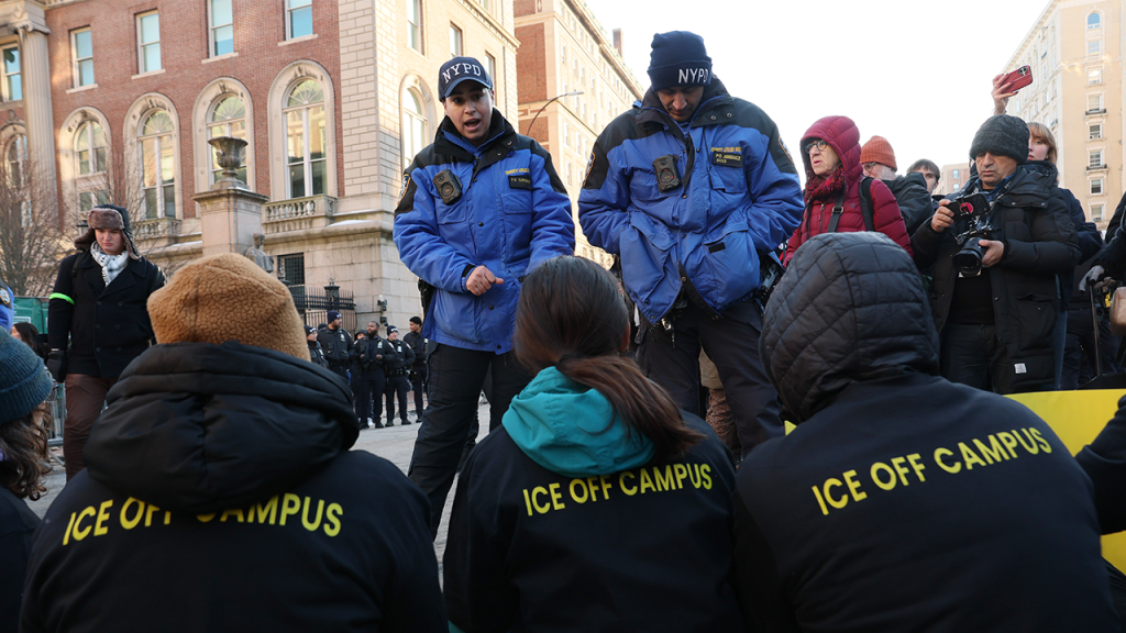 13 protesters detained during anti-immigration rally at Columbia University