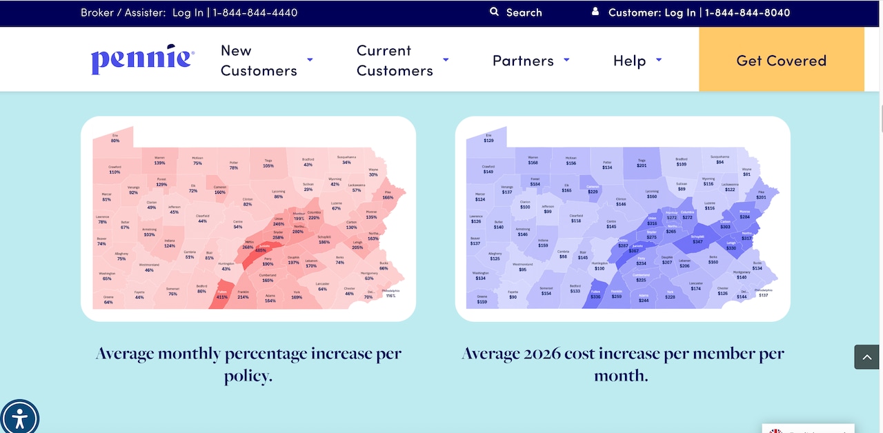 85,000 people in Pennsylvania cancel health plans due to soaring premium hikes.