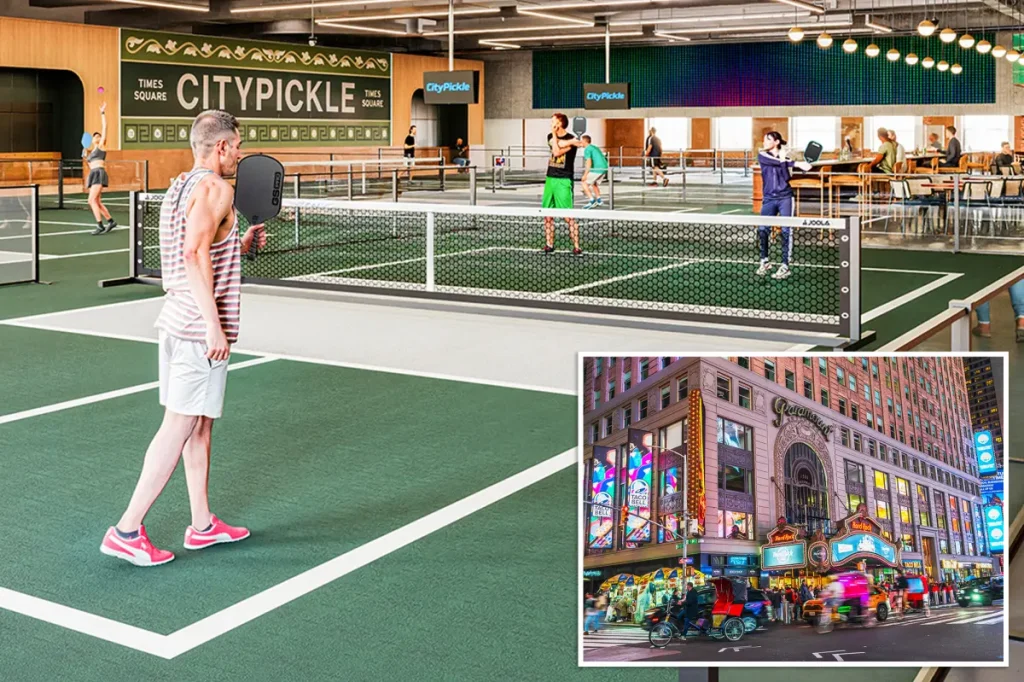 A large indoor pickleball venue is set to open in Times Square.