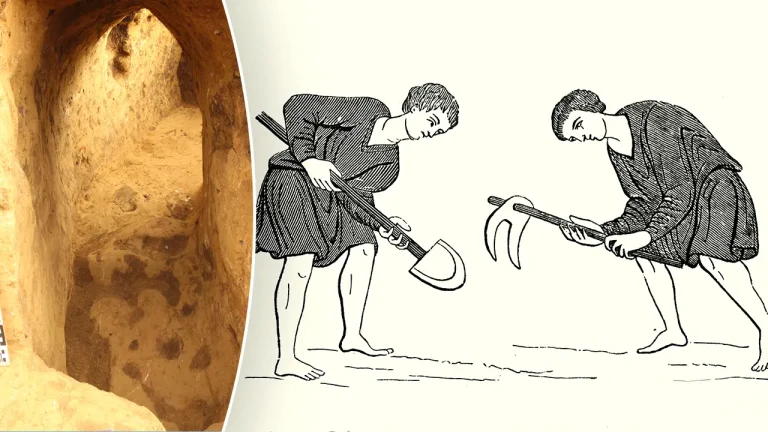 Neolithic Inhumation Archaeologists discover a medieval tunnel at a Neolithic burial site in ...