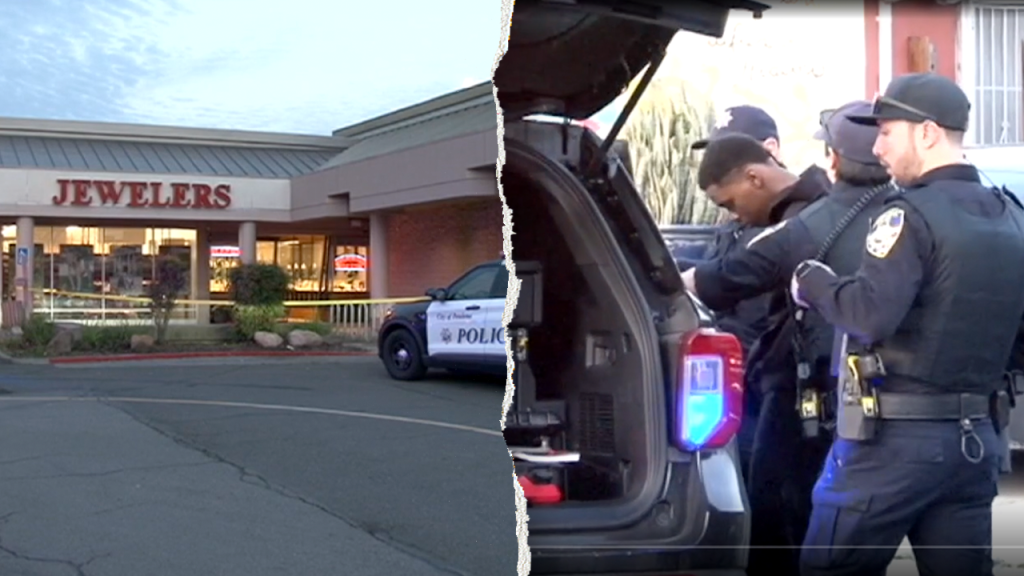 Authorities hunt for four armed individuals involved in a break-in robbery in Petaluma
