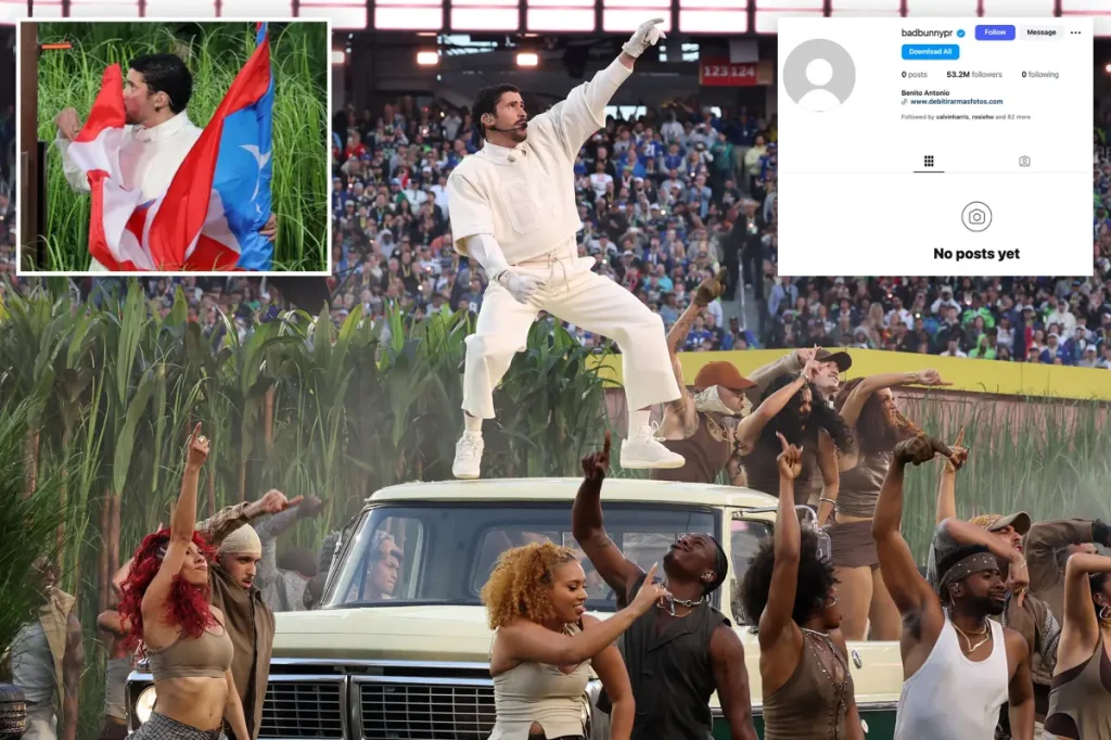 Bad Bunny deletes Instagram following criticism from Super Bowl LX halftime performance