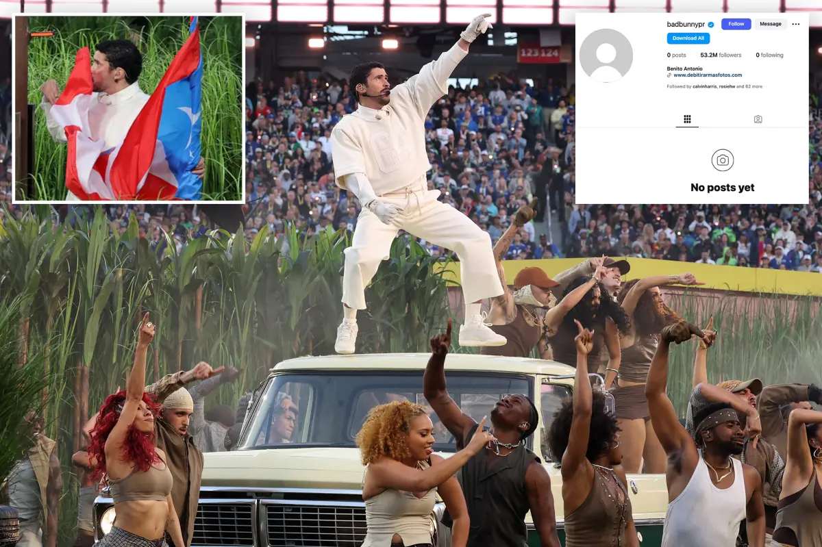 Bad Bunny deletes Instagram following criticism from Super Bowl LX halftime performance