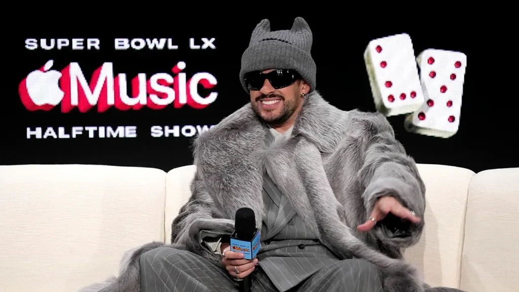 Bad Bunny explains his remarks about learning Spanish before the Super Bowl.