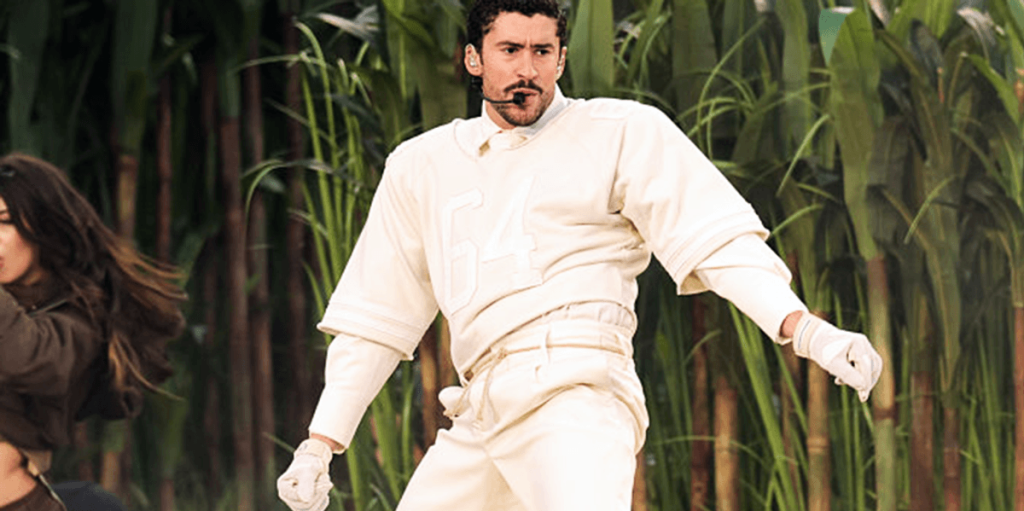 Bad Bunny shares only one line in English during the Super Bowl LX halftime performance