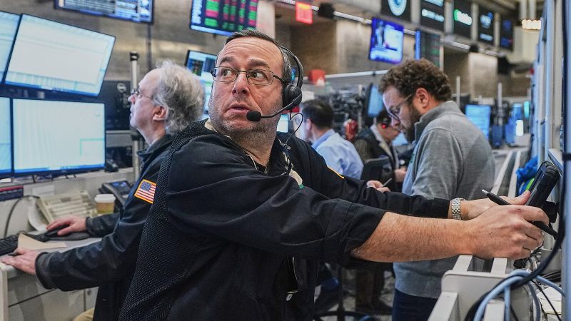 Bitcoin reaches its lowest point since 2024 and stocks decline amid concerns over AI and global tensions.