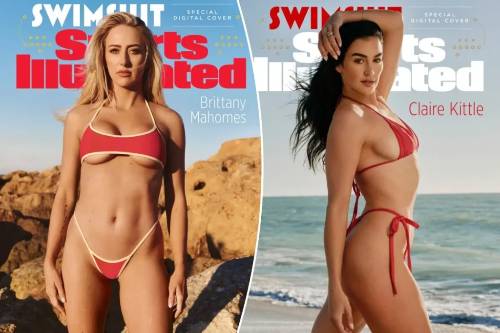 Brittany Mahomes and other prominent women in the NFL grace the SI Swim cover with a WAG message.