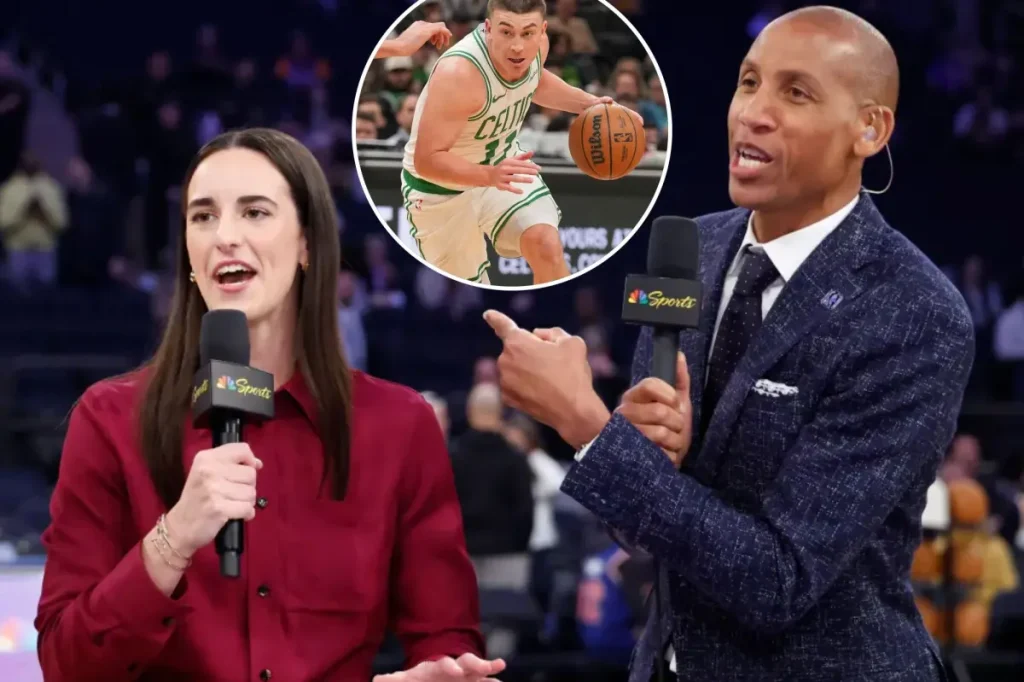 Caitlin Clark's first appearance on NBC includes an uncomfortable moment with Reggie Miller.