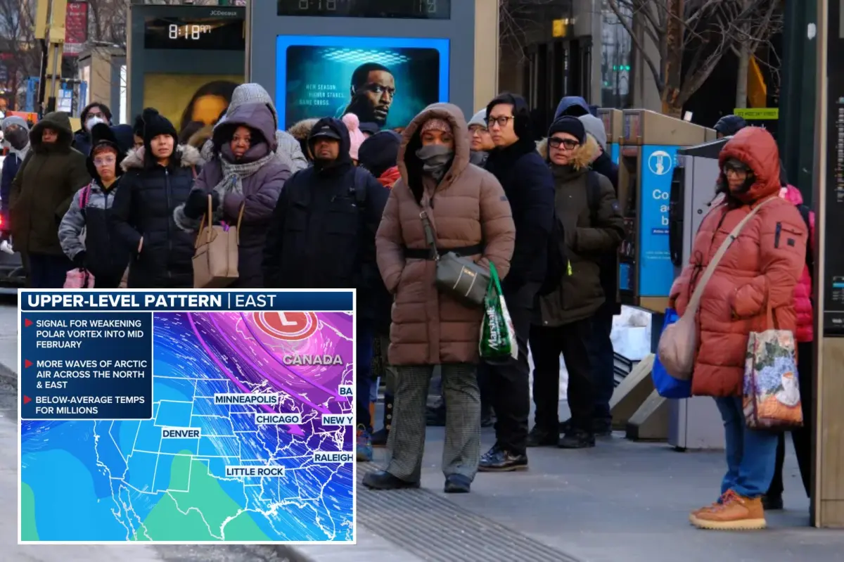 Diminishing polar vortex will prolong severe cold conditions for many in the eastern US
