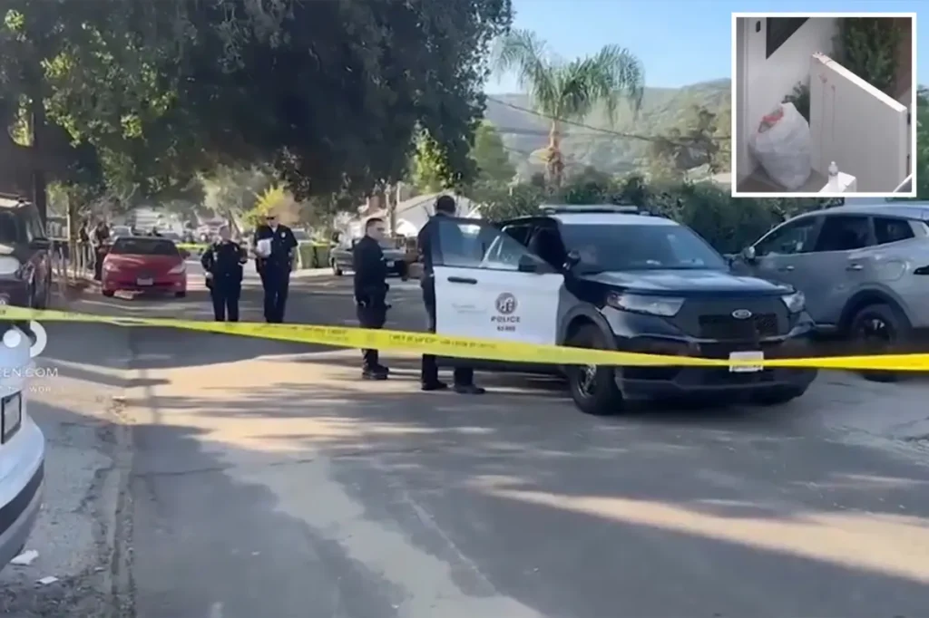 Disturbing video reveals the terrifying moment a knife-bringing neighbor attacks a 10-year-old girl and her grandfather.