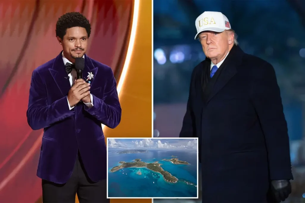 Donald Trump plans to take legal action against Trevor Noah following the host's remark about the president visiting Epstein Island.