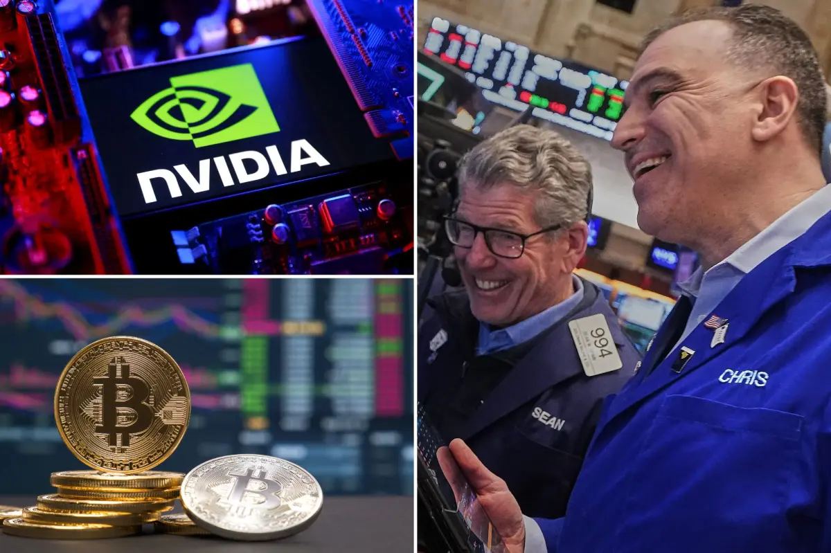 Dow rises by more than 800 points to reach record high as technology shares surge dramatically.