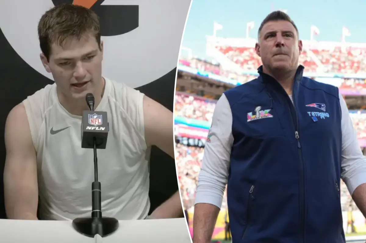 Drake Maye shared an emotional response from Mike Vrabel following the disappointing Super Bowl 2026.