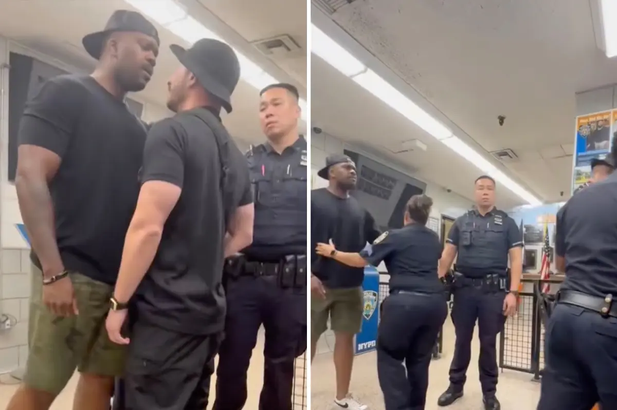 Experienced NYPD officer charged in two on-duty incidents &ndash; including a video-recorded confrontation with a man who criticized his reckless driving.