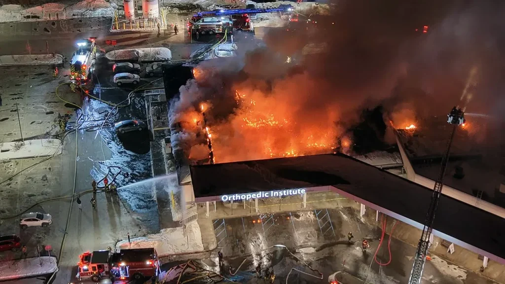 Fire at a Pennsylvania hospital leads to the evacuation of 77 patients