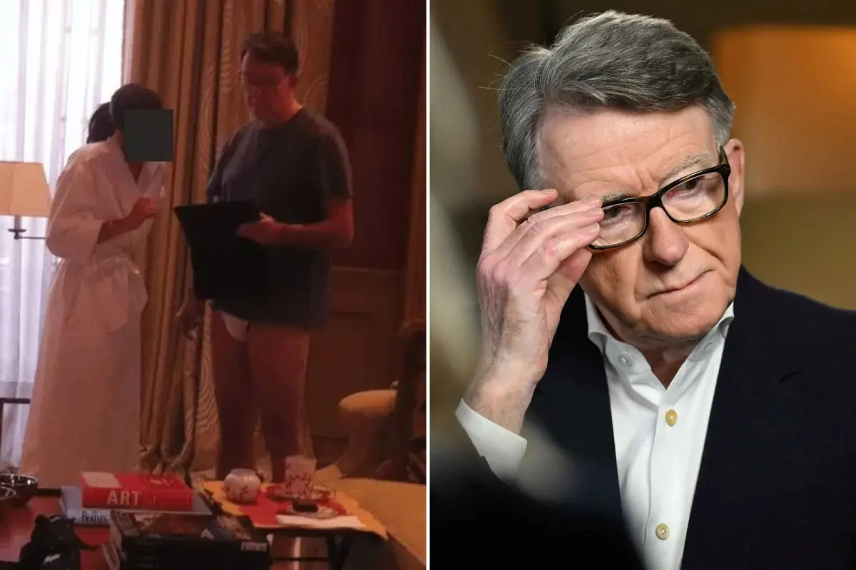 Former UK ambassador to the US Peter Mandelson seen in his underwear in Epstein documents release