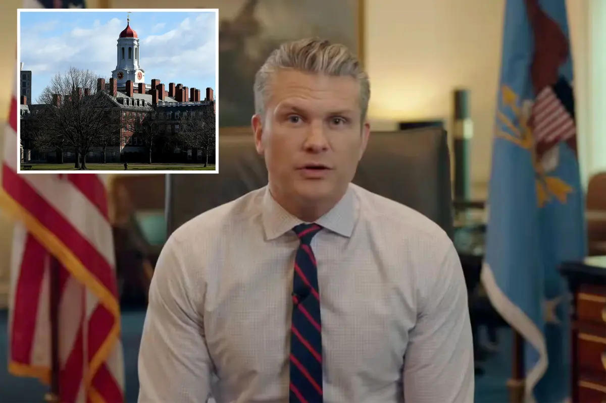 Hegseth cuts military education connections with Harvard due to Trump dispute.