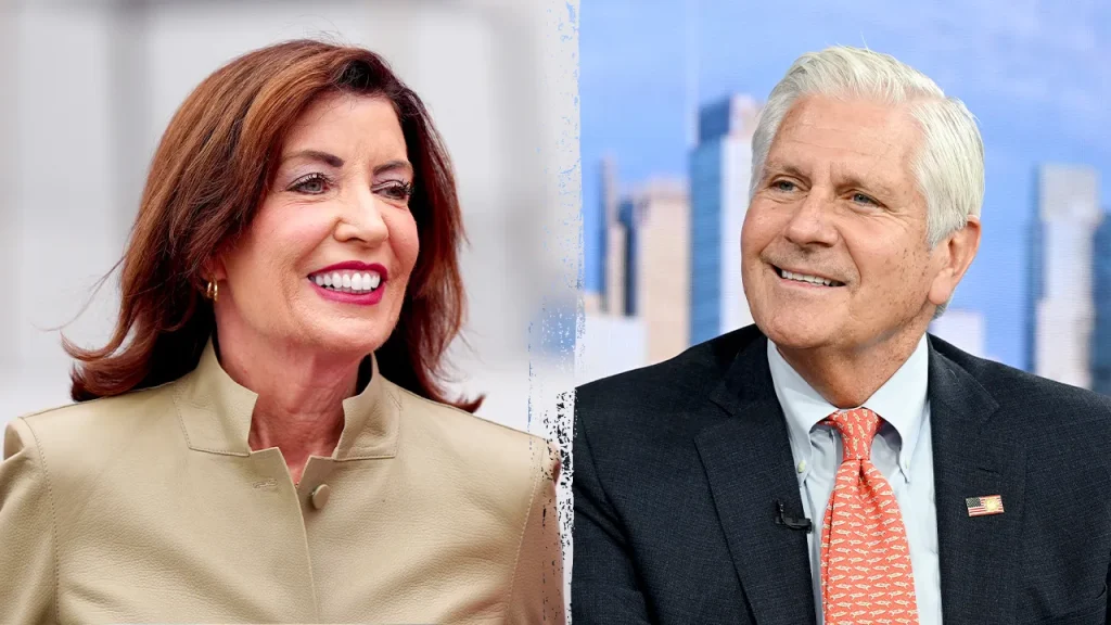 Hochul is ahead of Blakeman by over 25 points in the race for governor of New York, according to a poll.