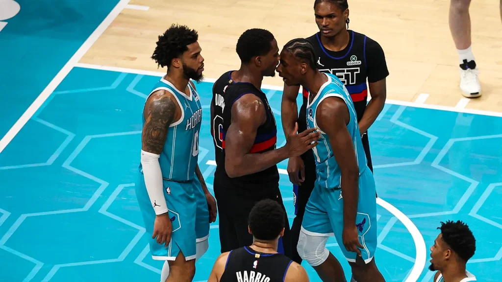 Hornets and Pistons fight results in 4 players being ejected