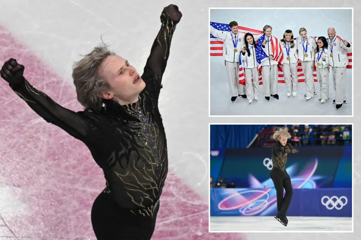 Ilia Malinin's impressive performance secures gold for the US figure skating team