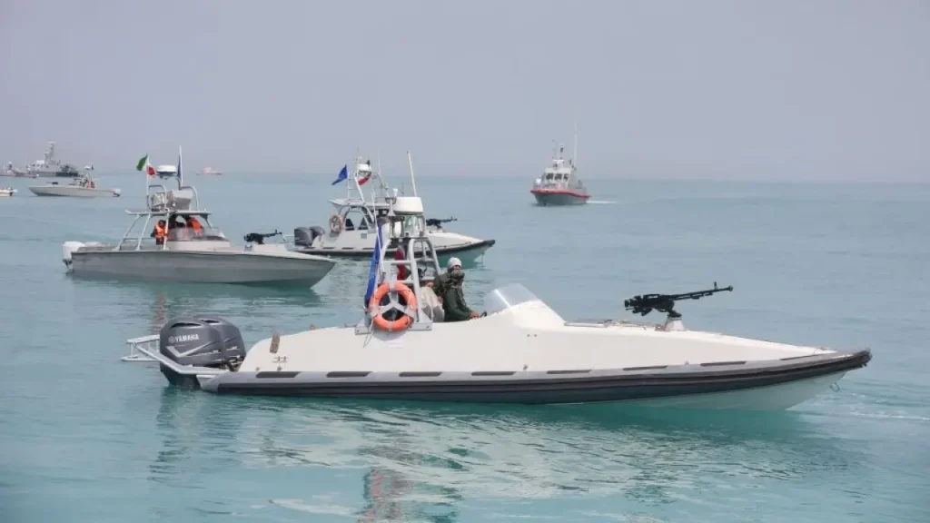 Iranian gunboats tried to stop a US oil tanker in the Strait of Hormuz, according to a report.