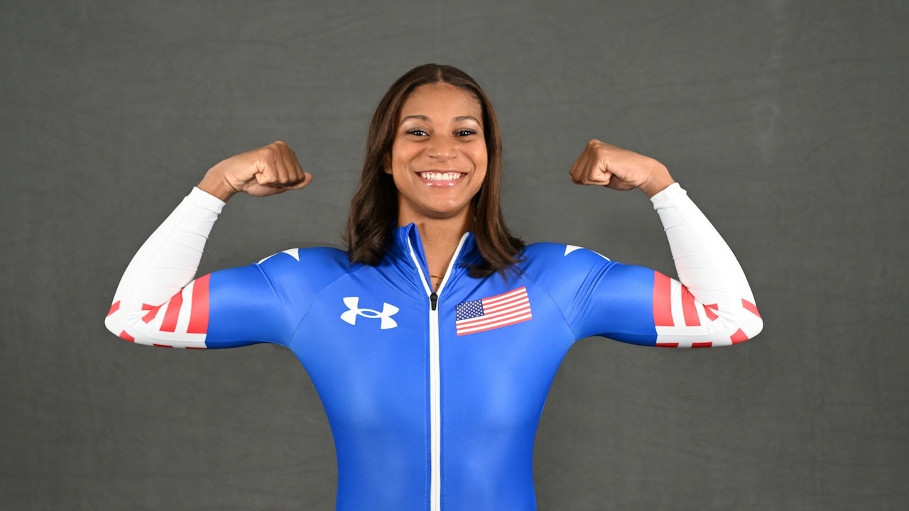 Jasmine Jones, a US bobsledder, takes part in the Milan Cortina Olympics.