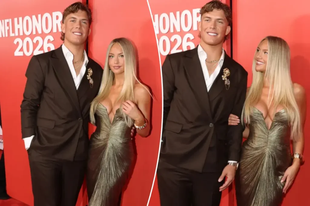 Jaxson Dart and Marissa Ayers impress on the NFL Honors red carpet