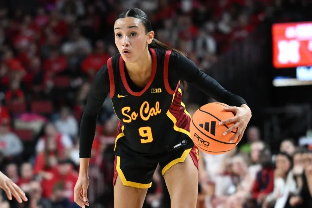 Jazzy Davidson guides USC Trojans to a 79-73 victory against Indiana