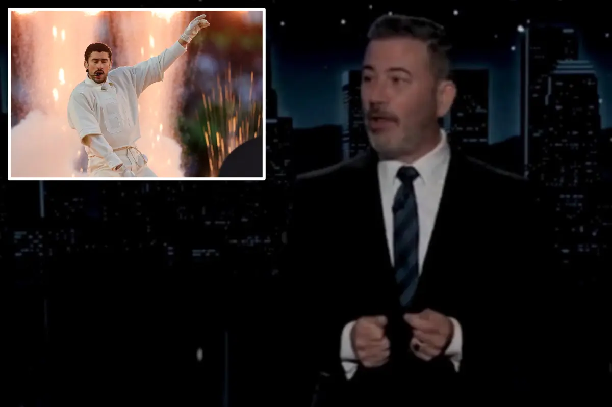 Jimmy Kimmel criticizes liberals for pretending to support Bad Bunny after praising the halftime show.