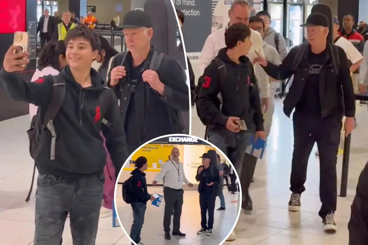 John McEnroe has a heated encounter with a fan at the airport following the Australian Open