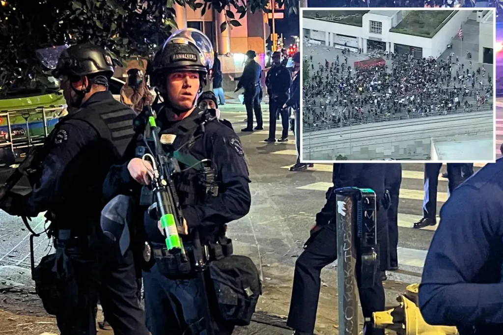 Jose Guillen, an anti-ICE protestor, is being held on $150,000 bail for allegedly using a slingshot to target LAPD officers.