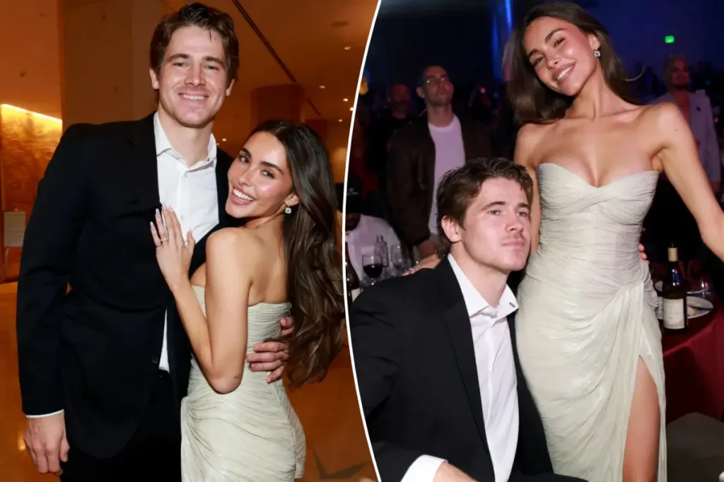 Justin Herbert and Madison Beer share a warm moment at a pre-Grammys party