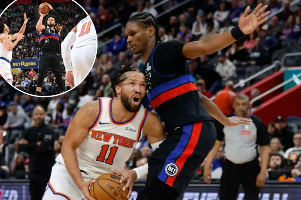 Knicks' winning run comes to a halt with a poor offensive performance against Pistons