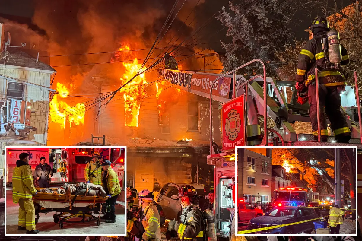 Large 4-alarm fire in a New York City home injures 7 individuals and 2 firefighters.
