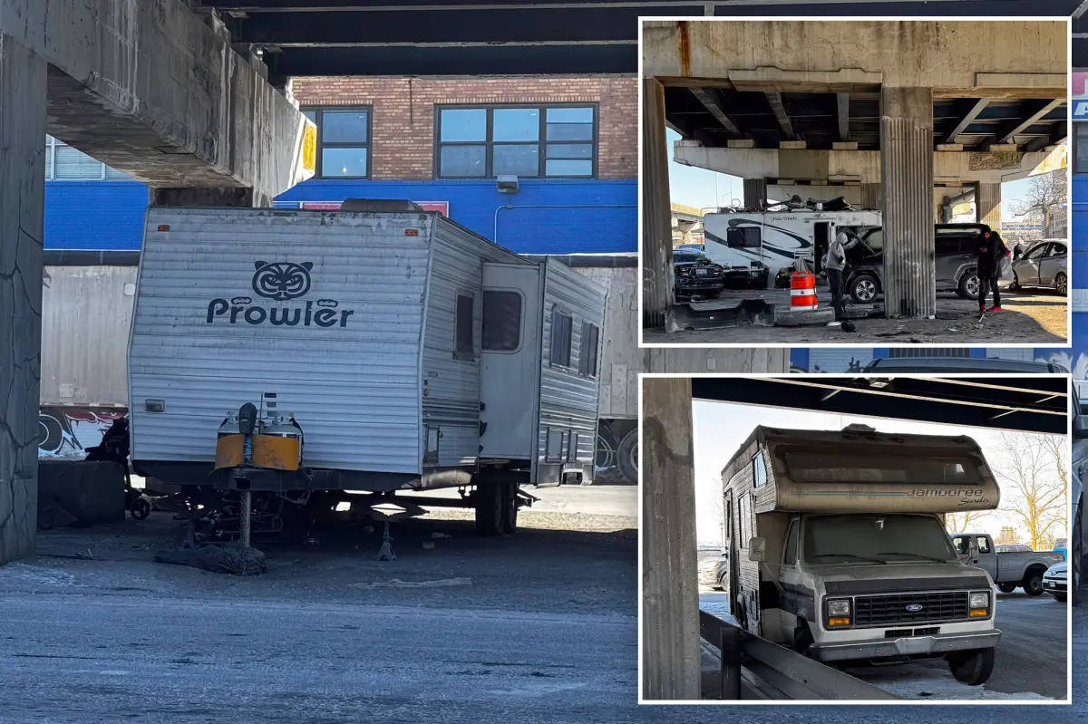 Large, unlawful encampment in NYC flourishes near CitiField -- using water, stealing electricity, and operating illegal businesses