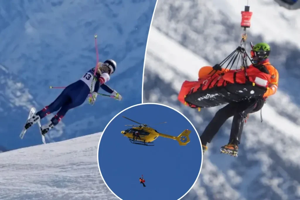 Lindsey Vonn loses control in women's downhill at the Milan Cortina Olympics