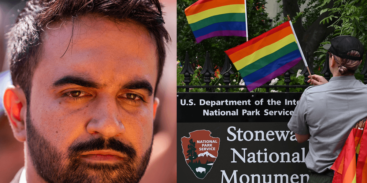 Mamdani expresses anger towards the Trump administration after the Pride flag is discreetly taken down from the Stonewall monument commemorating the gay riots.