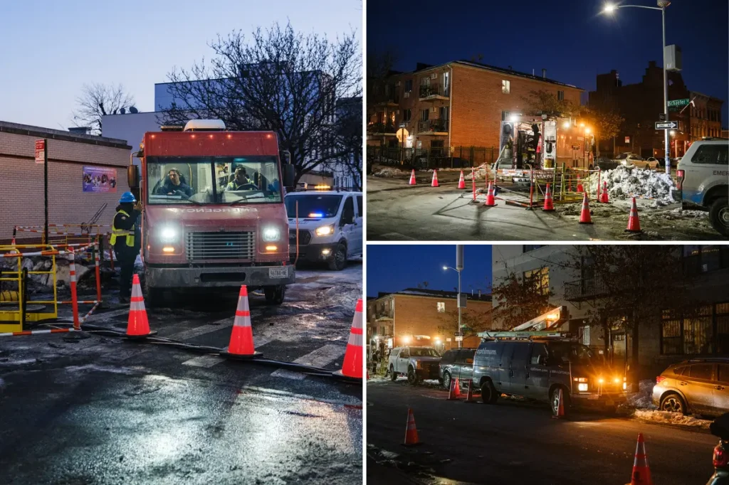 Many in Brooklyn are left without electricity as temperatures drop to the low single digits.