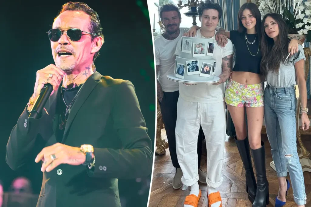 Marc Anthony claims the feud involving the Beckham family is 'barely accurate' after being pulled into the situation.