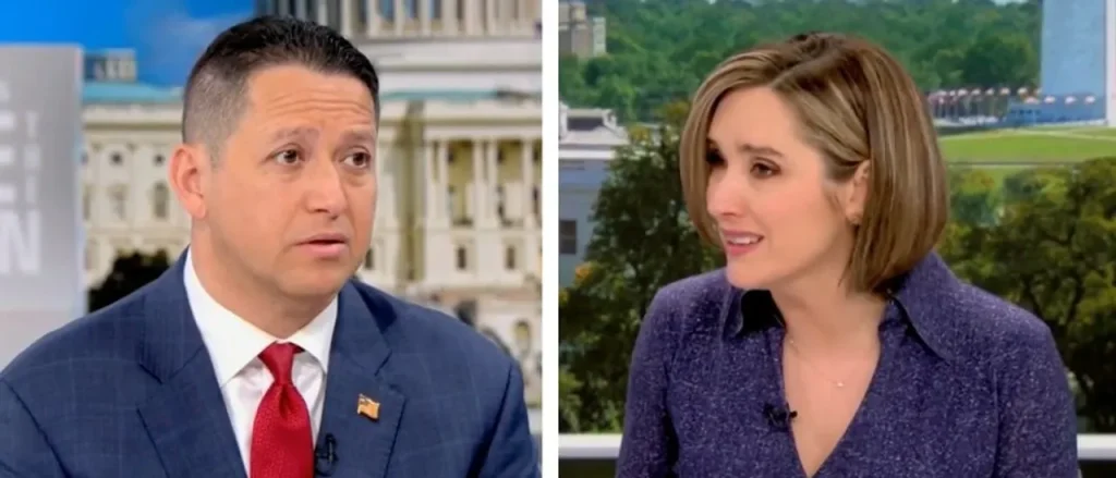 Margaret Brennan Seems Surprised That GOP Rep. Tony Gonzales Advocates for Law Enforcement, Doubts His Compassion