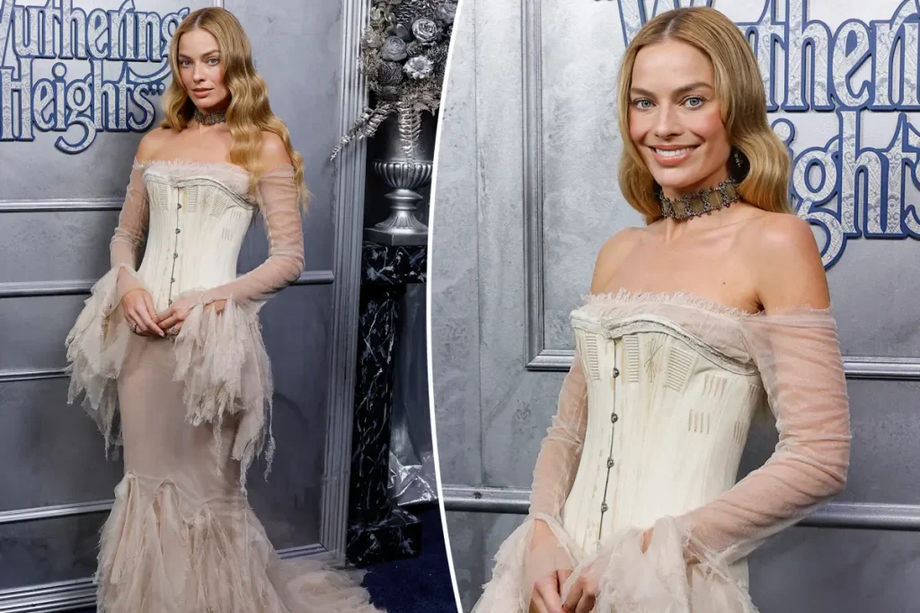 Margot Robbie dazzles at the Sydney premiere of 'Wuthering Heights' in a corset gown.
