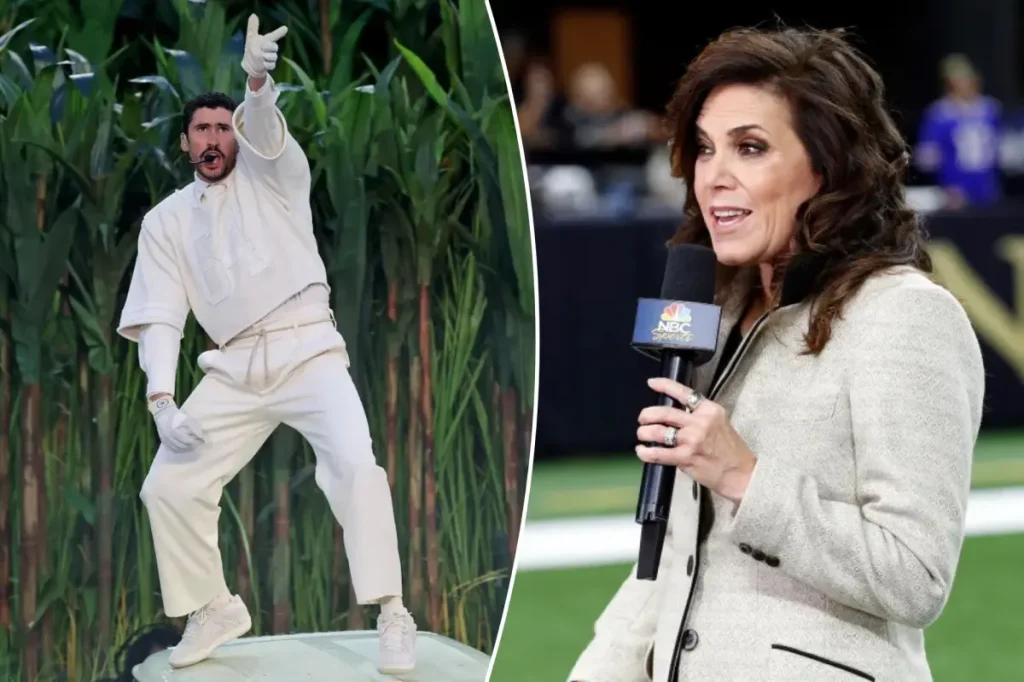 Michele Tafoya did not watch Bad Bunny's performance during the Super Bowl halftime show.