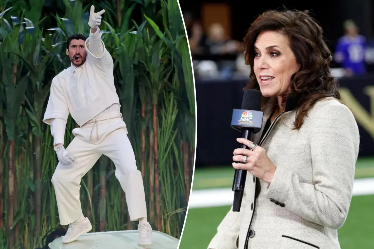 Michele Tafoya did not watch Bad Bunny's performance during the Super Bowl halftime show.