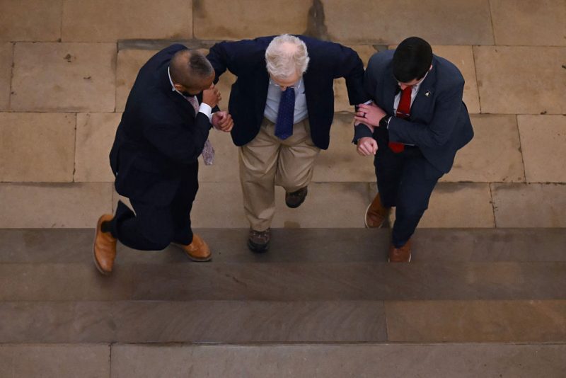 Mitch McConnell taken to the hospital with flu-like symptoms as a precautionary measure